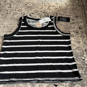 Black and White Striped Tank Top